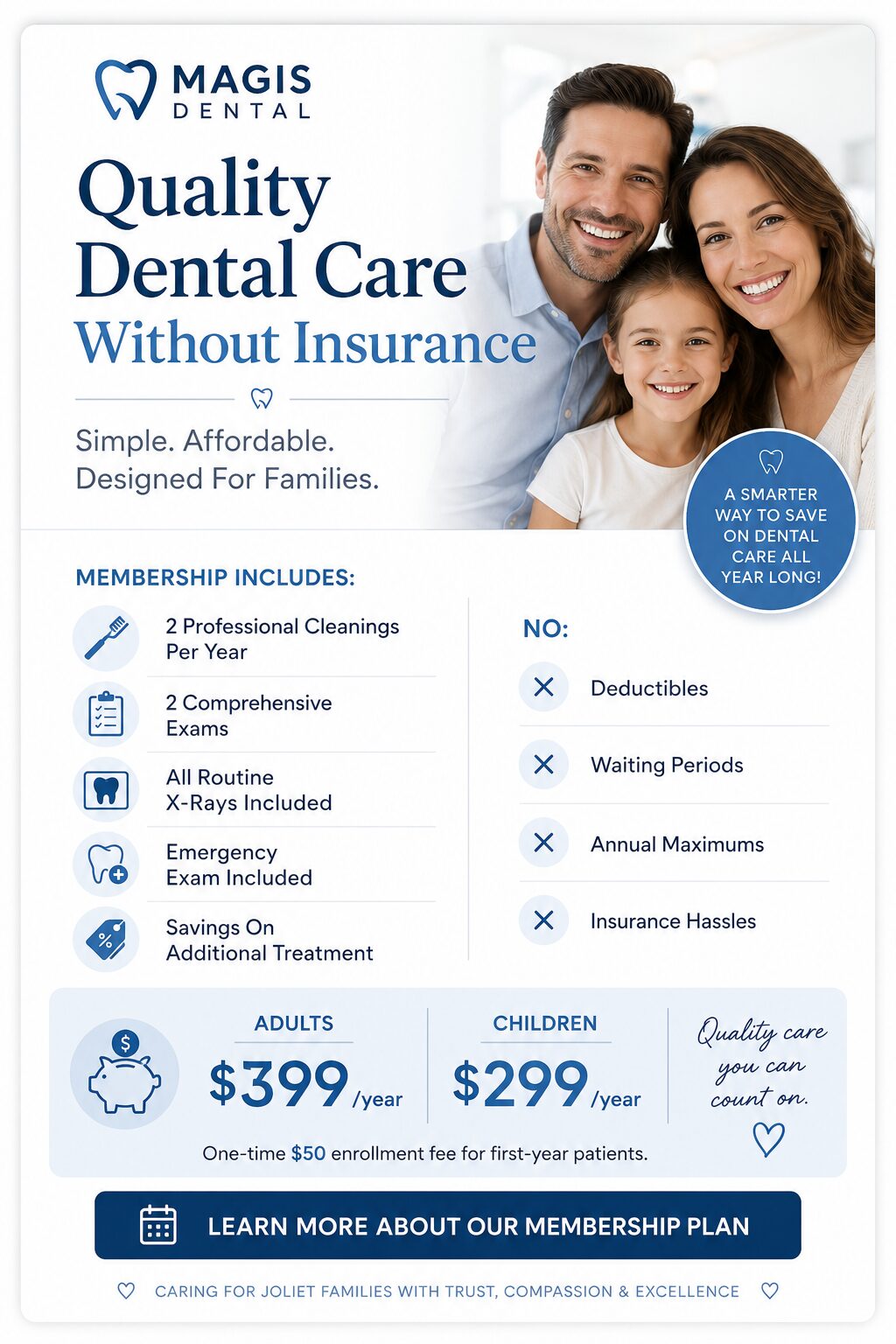 Family-dentist-joliet-no-inusrance Family Dentist In Joliet - No Insurance Savings Plan